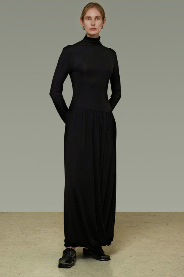 Slim High Neck Autumn Dress