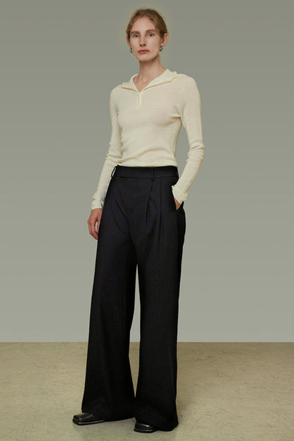 Casual Loose Pleated Wide Pants