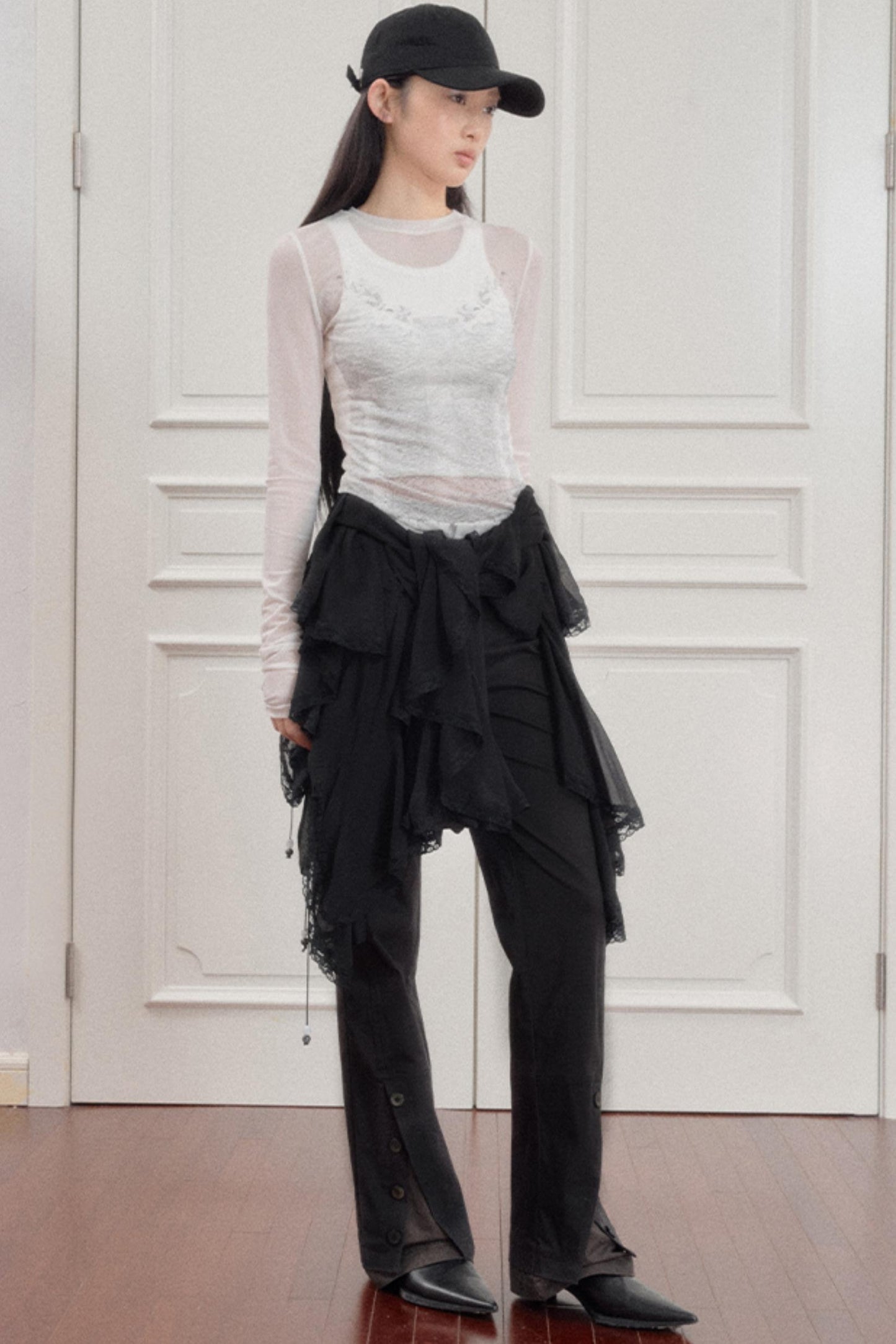 Yuan Lace Tulle Top