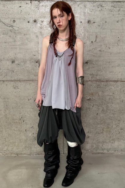 Metal-Studded Swing Tank Top