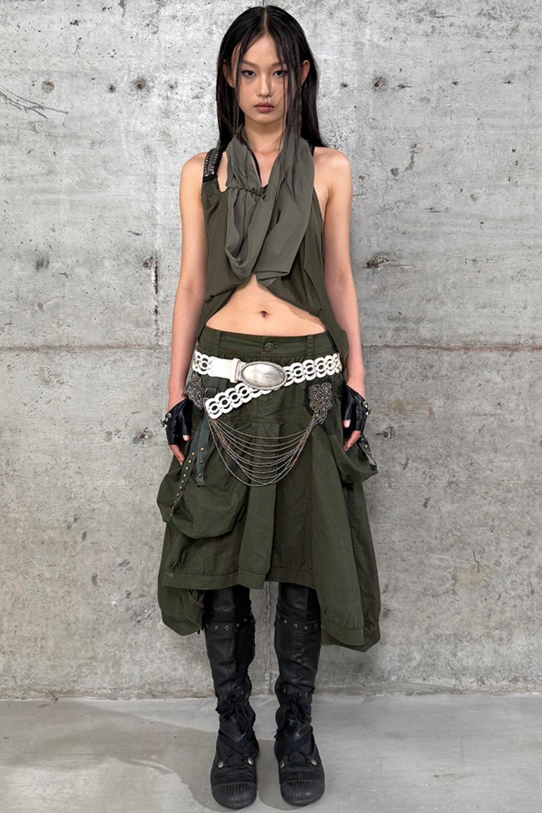 Metal-Studded Swing Tank Top