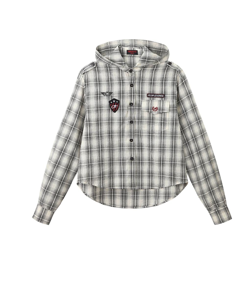 Plaid Hooded Jacket