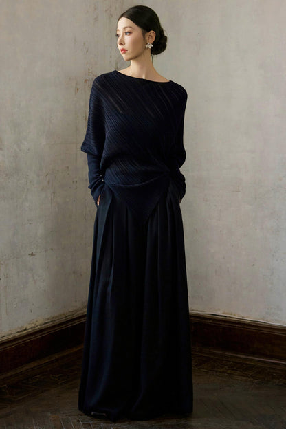 Lazy Bat Sleeve Wool Pullover Sweater