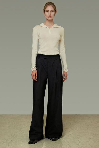 Casual Loose Pleated Wide Pants