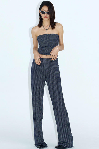 Slimming Striped Yoga Set with Shorts Set-Up