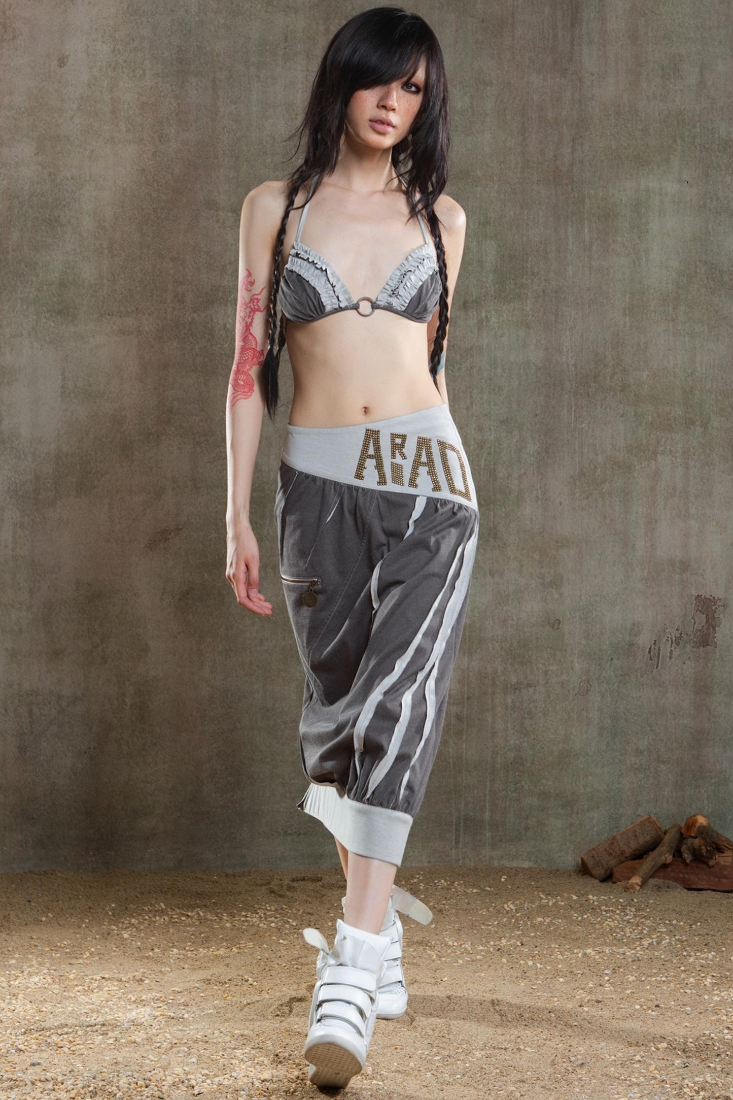 Colorful Punk Ruffle Bikini