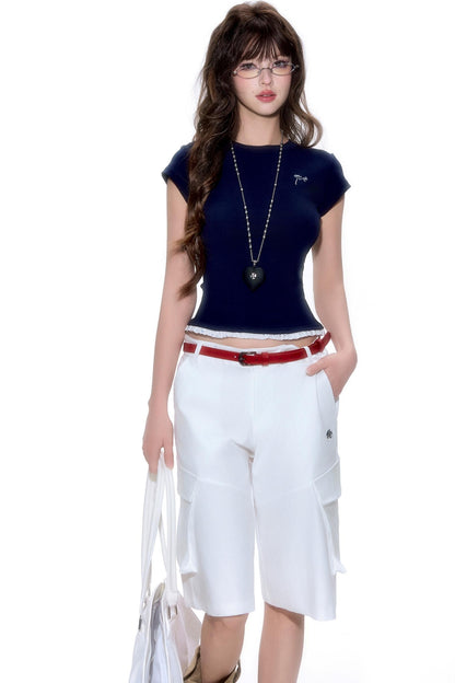 Summer Chic Polka Dot Lace Top