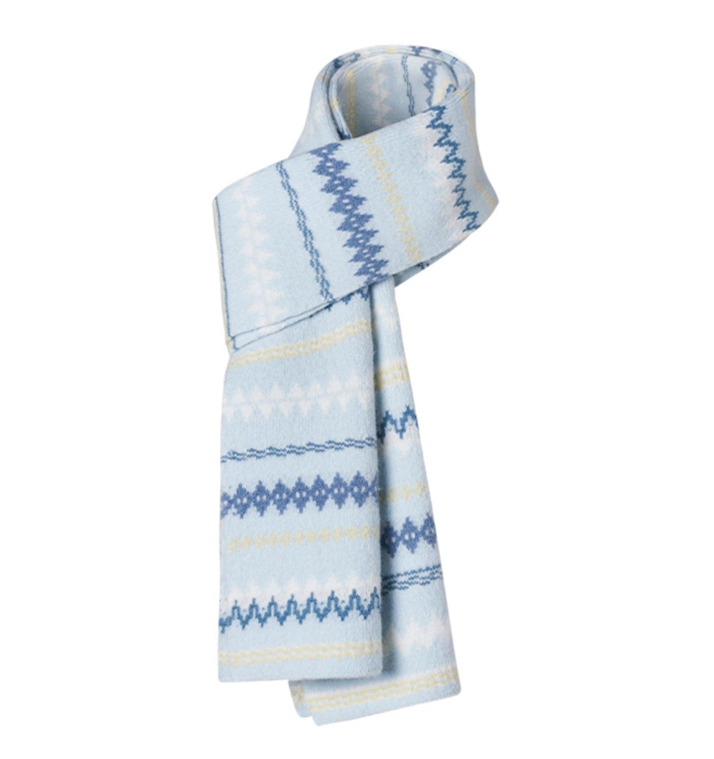 Fair Isle Color-Block Scarf