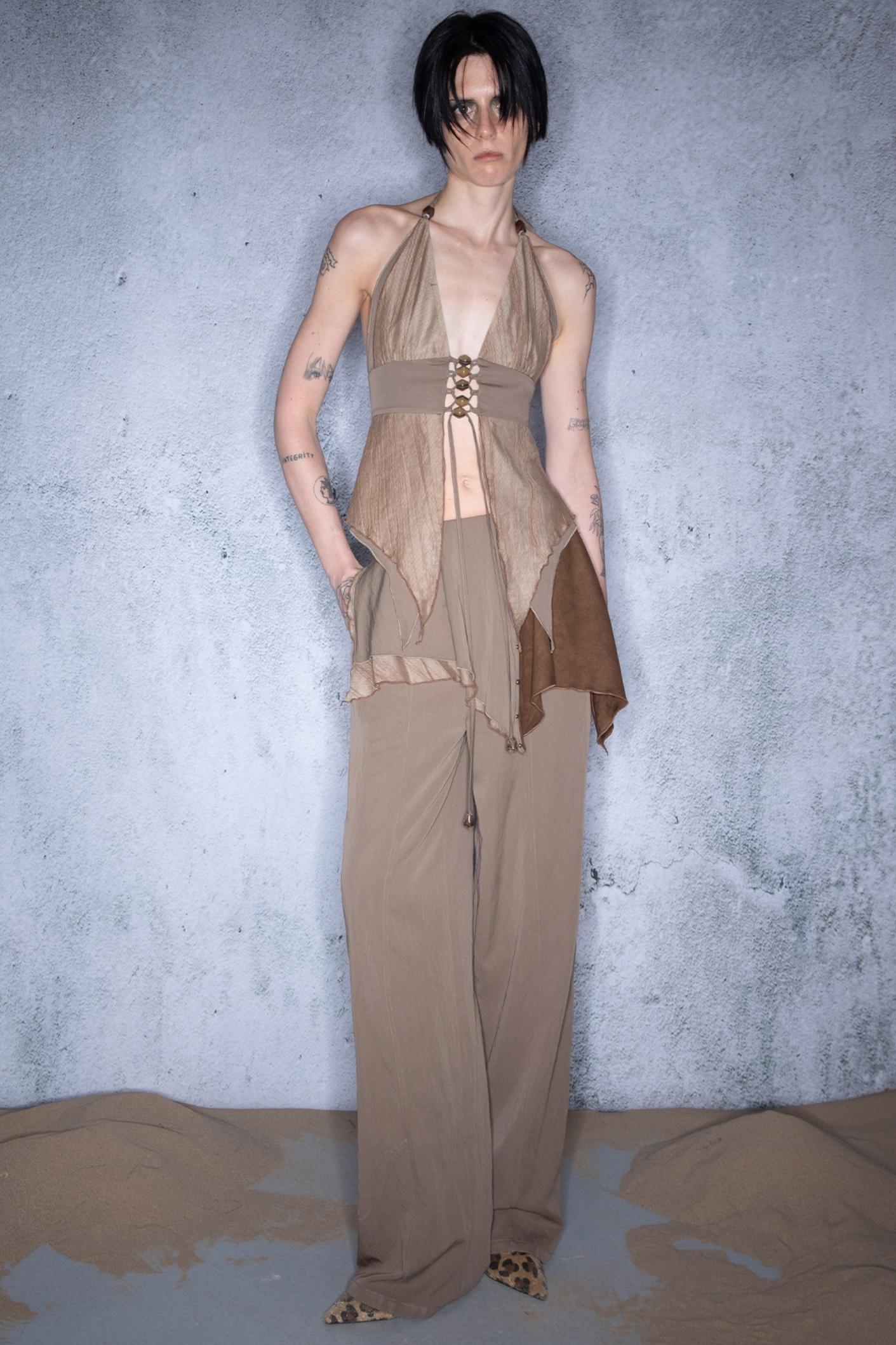 Leaf Beaded Cotton Camisole