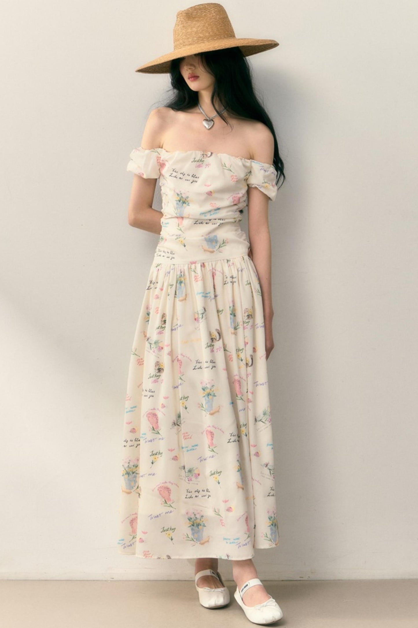 Pastel Lotus Neck-Tie Oriental Dress