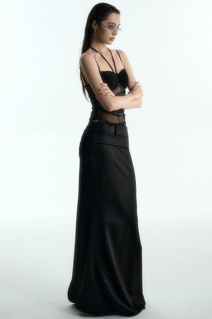 Mesh Halter Corset Top