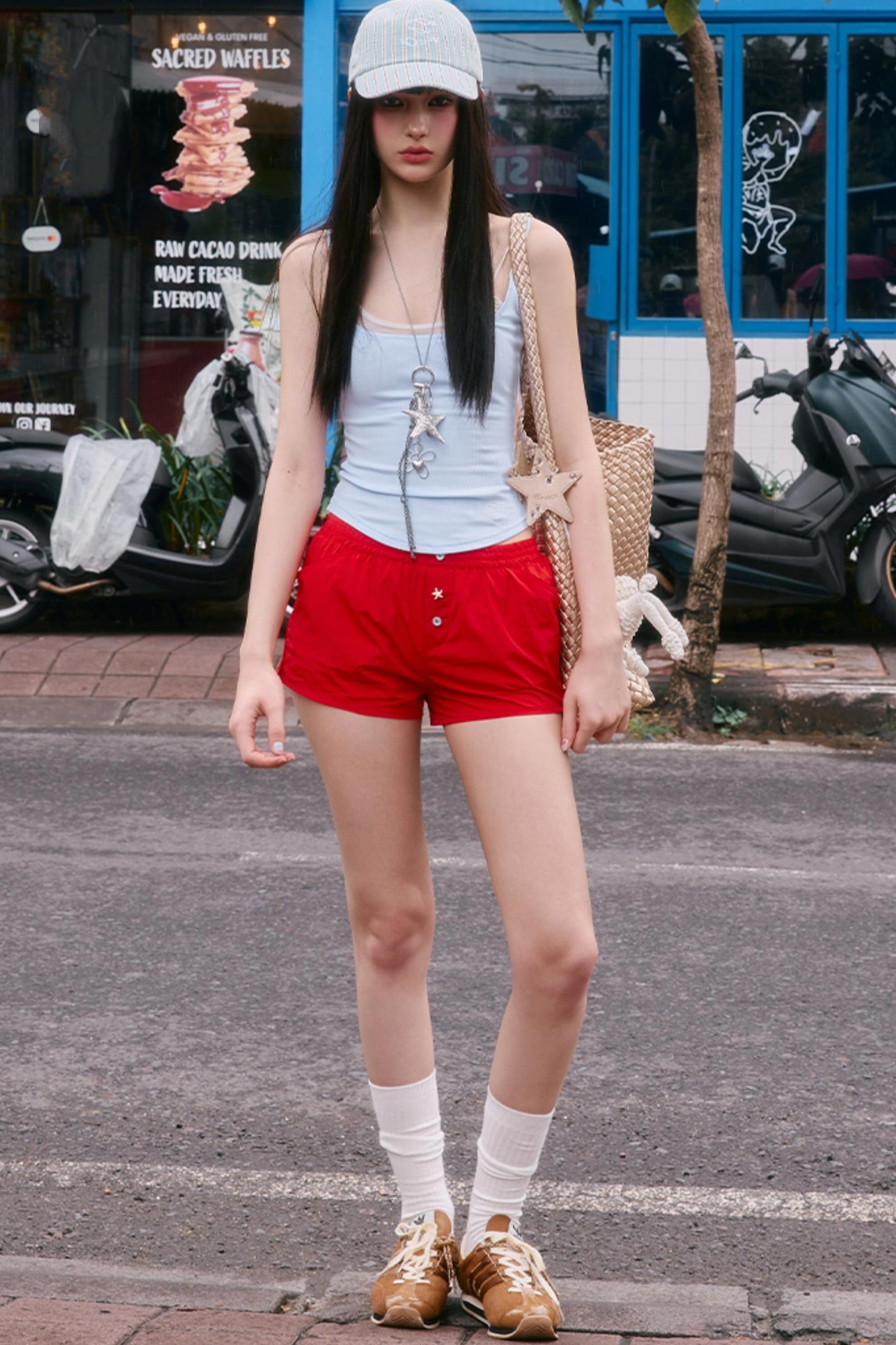 Summer Sweet Low-Rise Nylon Shorts