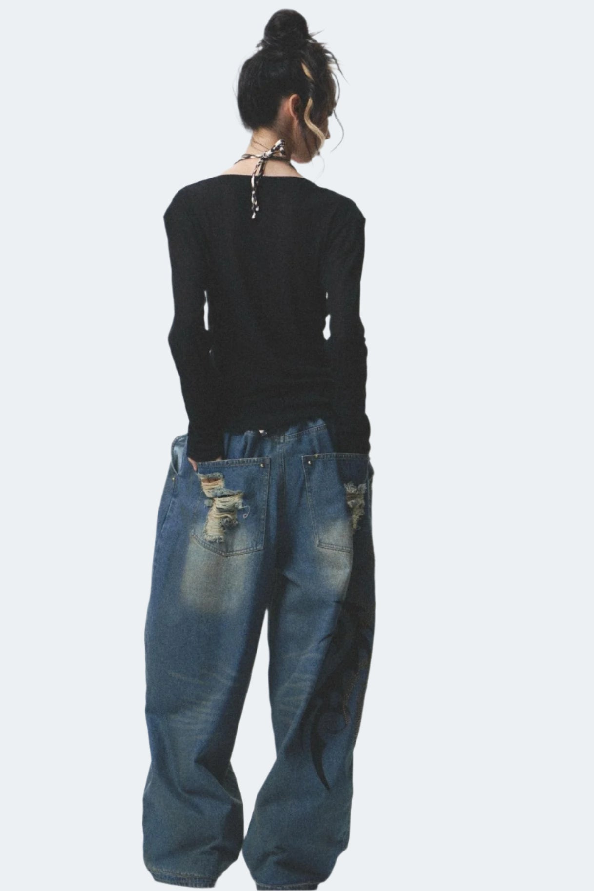 Distressed Denim Jeans
