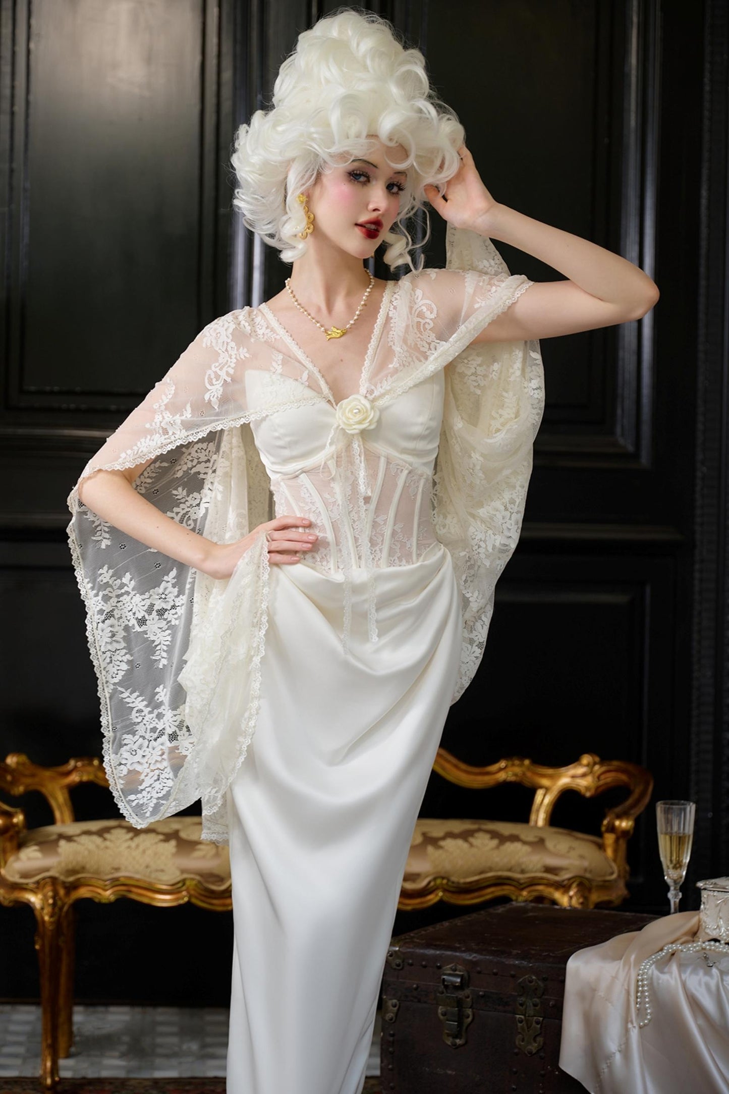 Enchanted Satin Sheath Dress Set