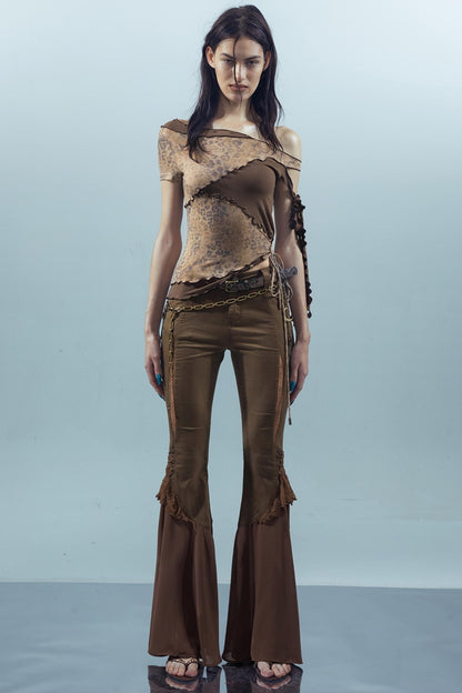 Spliced Rivet Short Sleeve Tee