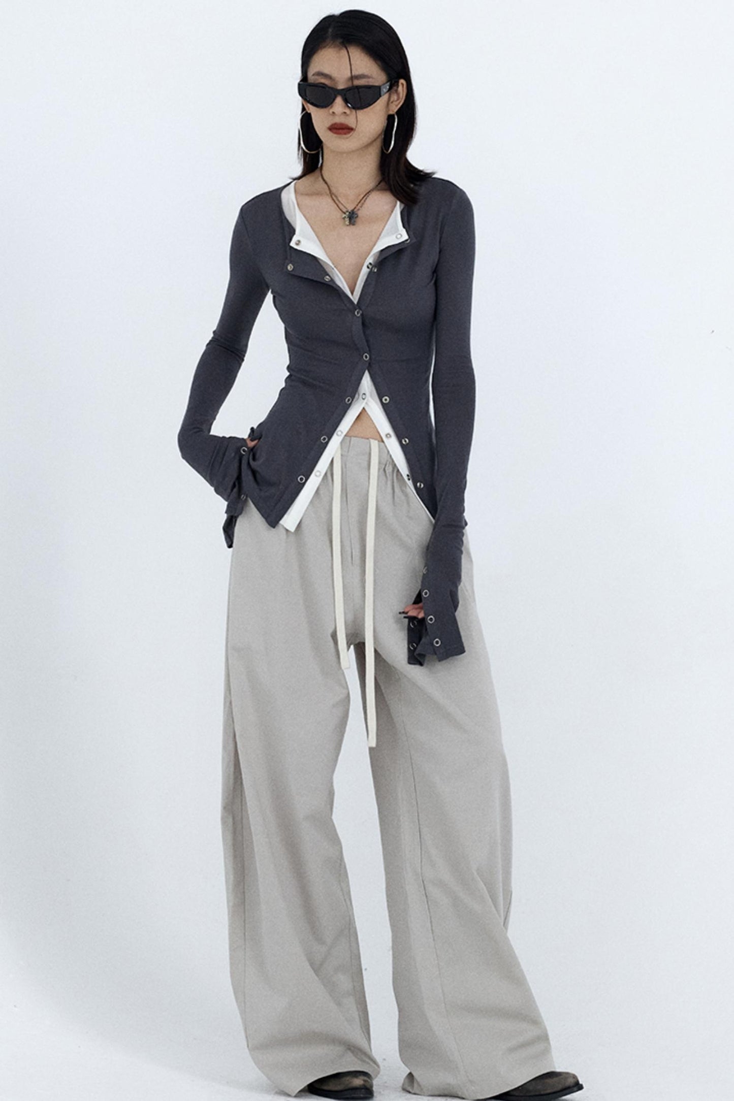 Relaxed Fit Gray Work Pants