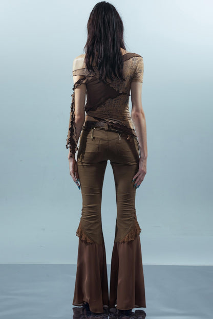 Spliced Rivet Short Sleeve Tee