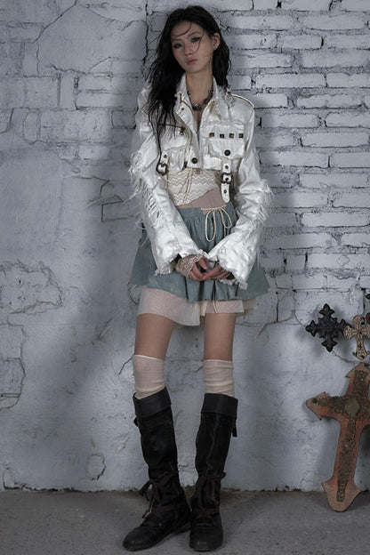 Striped Punk Work Jacket