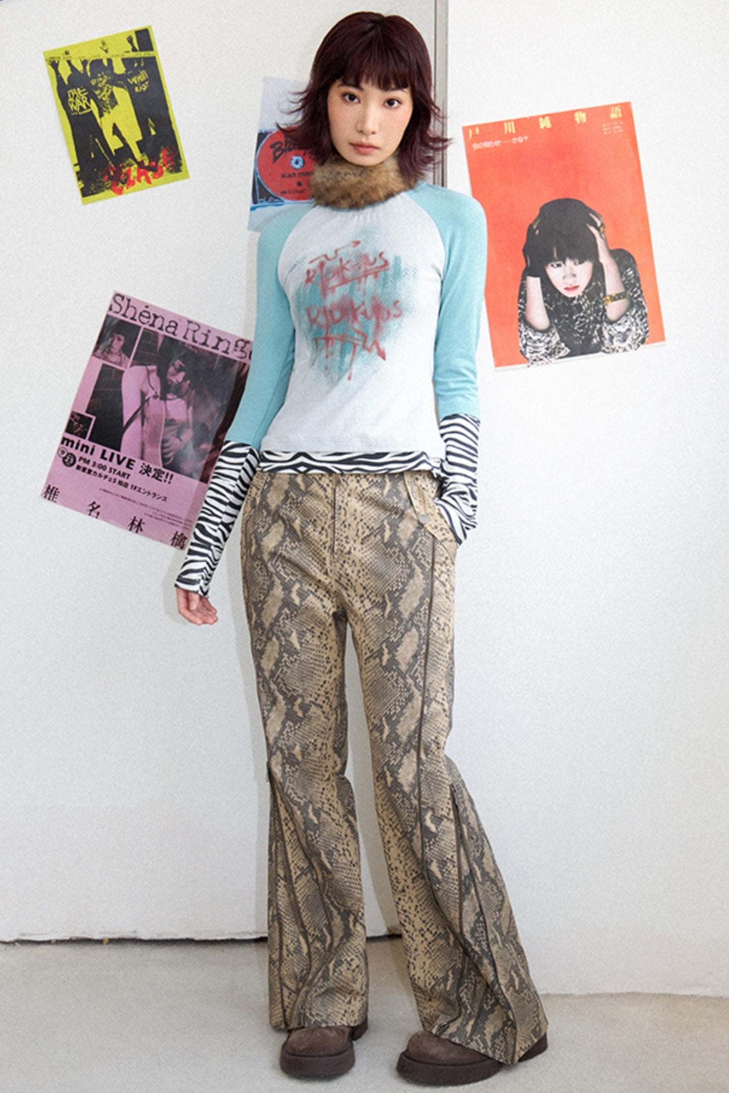 Vintage Biker Flare Pants