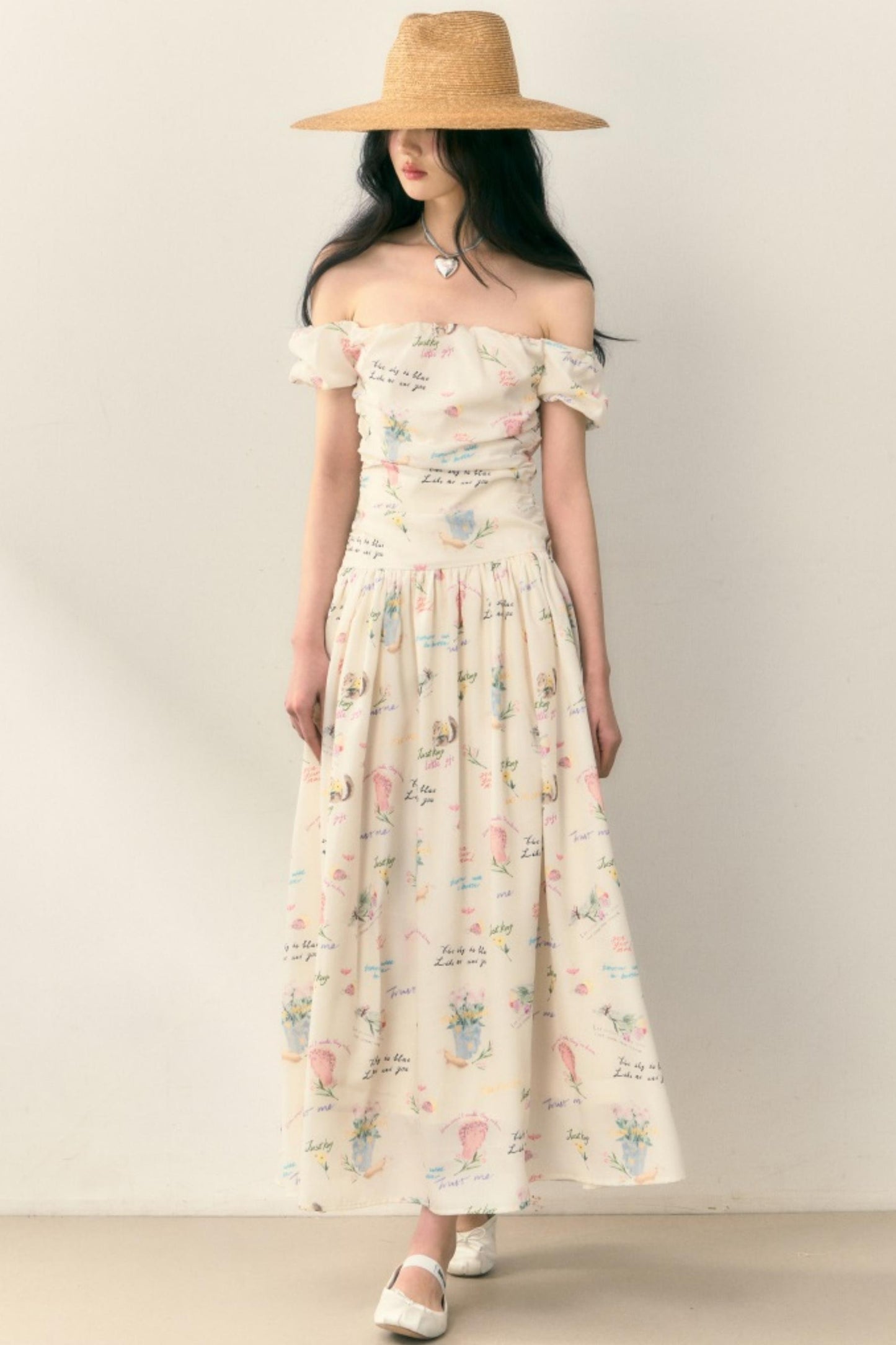 Pastel Lotus Neck-Tie Oriental Dress