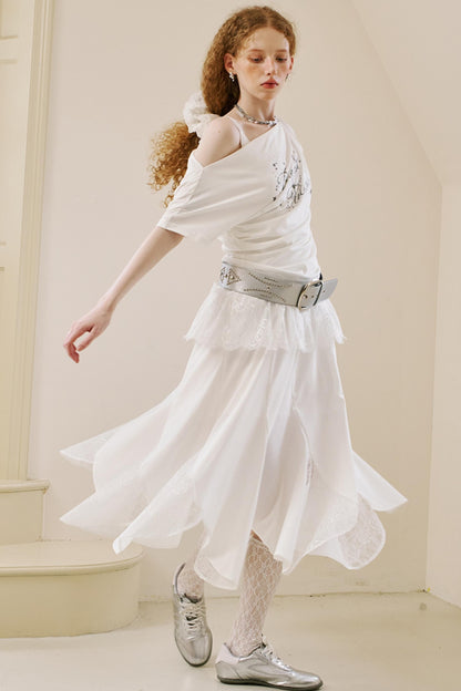 Breezy Lace Fishtail Skirt