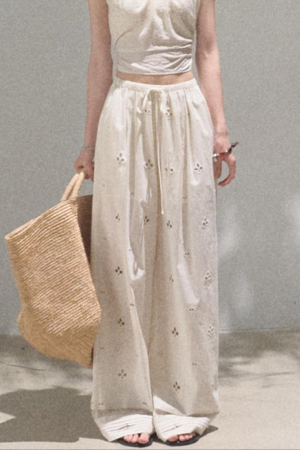 Self-Love Embroidered Summer Pants