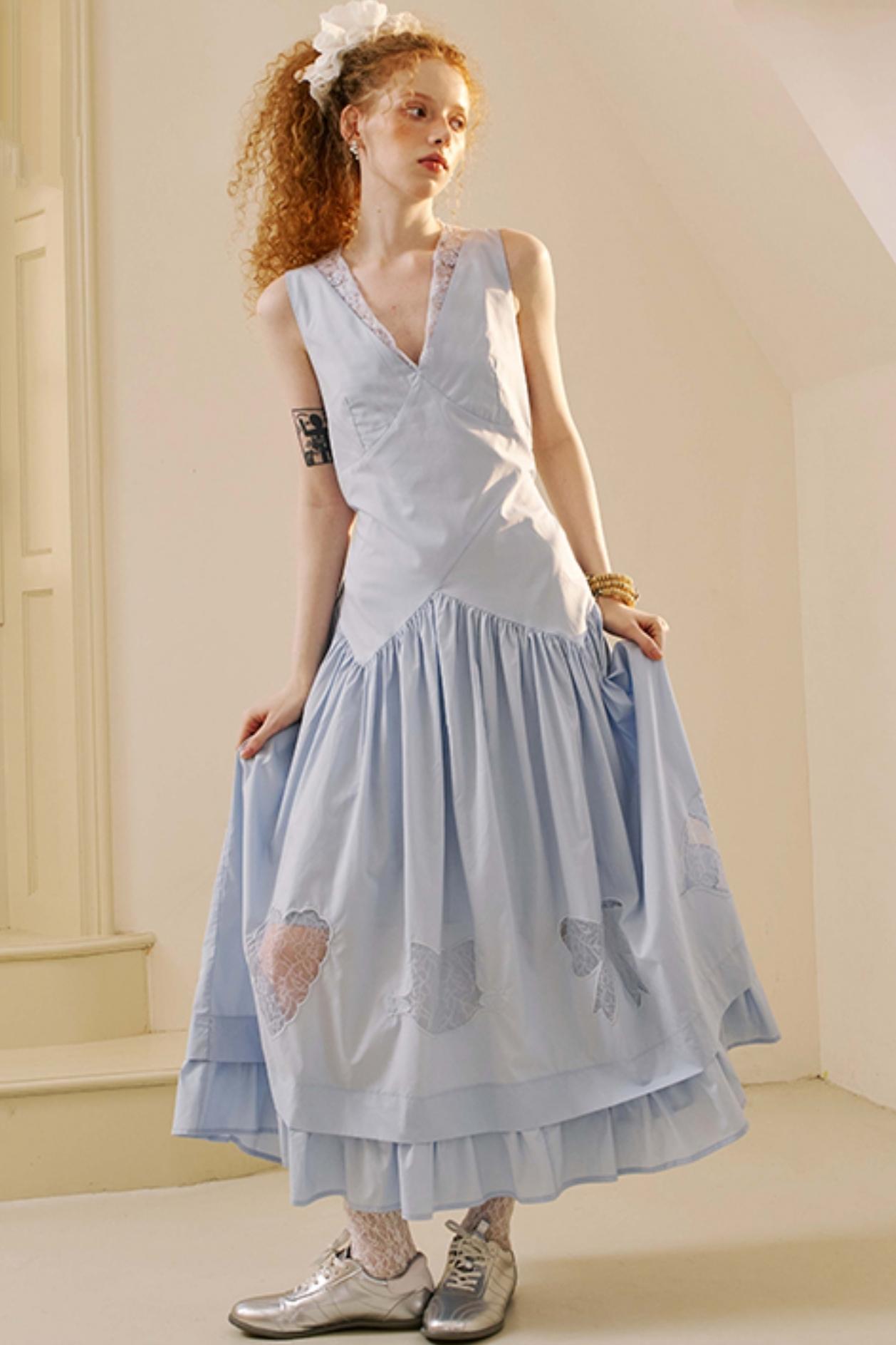 Elegant Lace V-Neck Dress