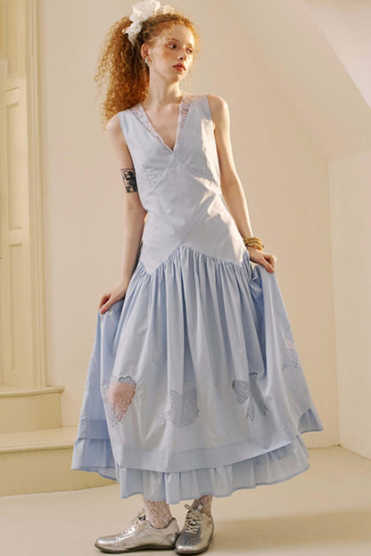 Elegant Lace V-Neck Dress