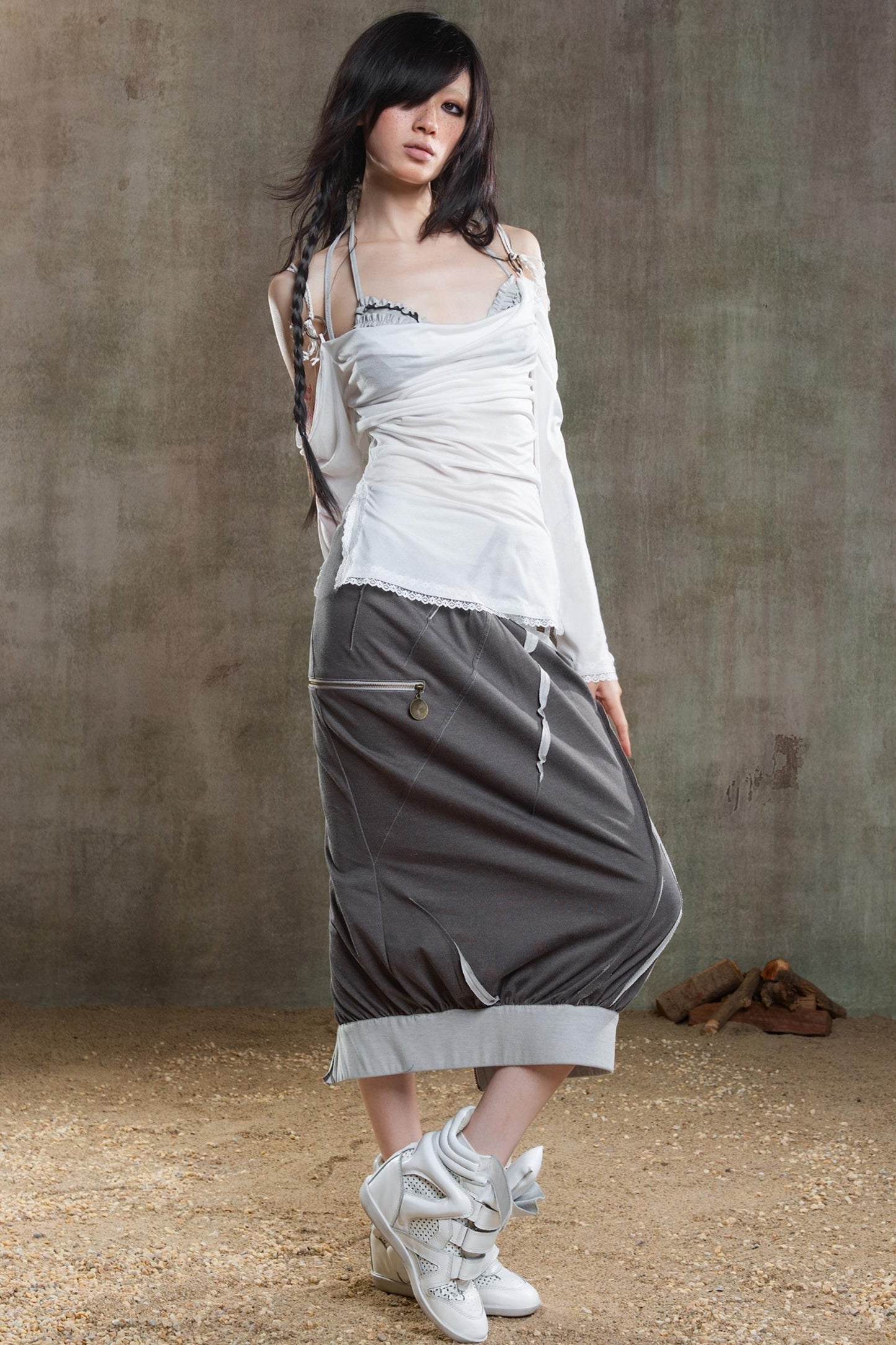 Retro Strapless Sunscreen T-Shirt