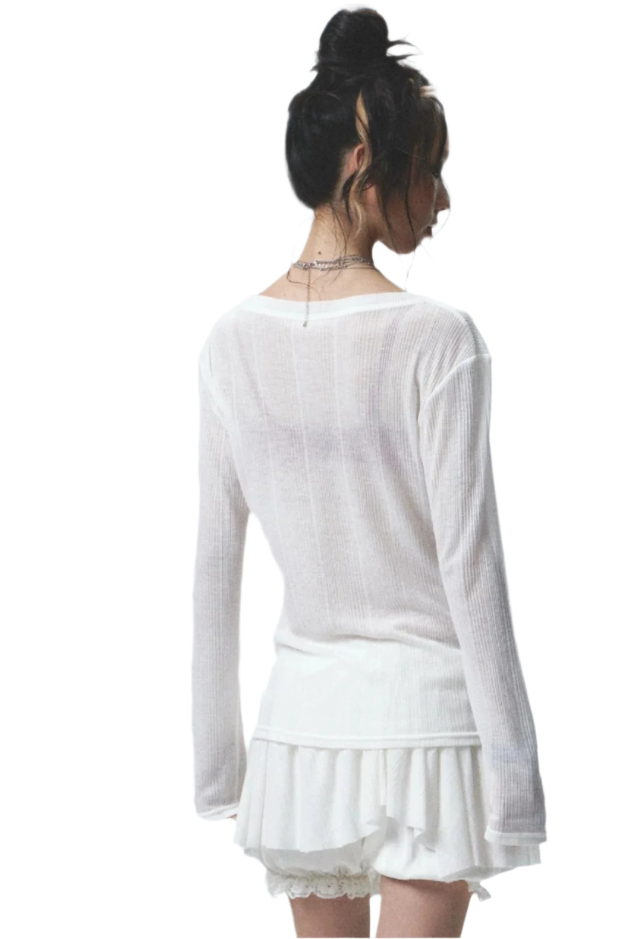 Flocked Sunshield Long Sleeve Skirt Set-Up