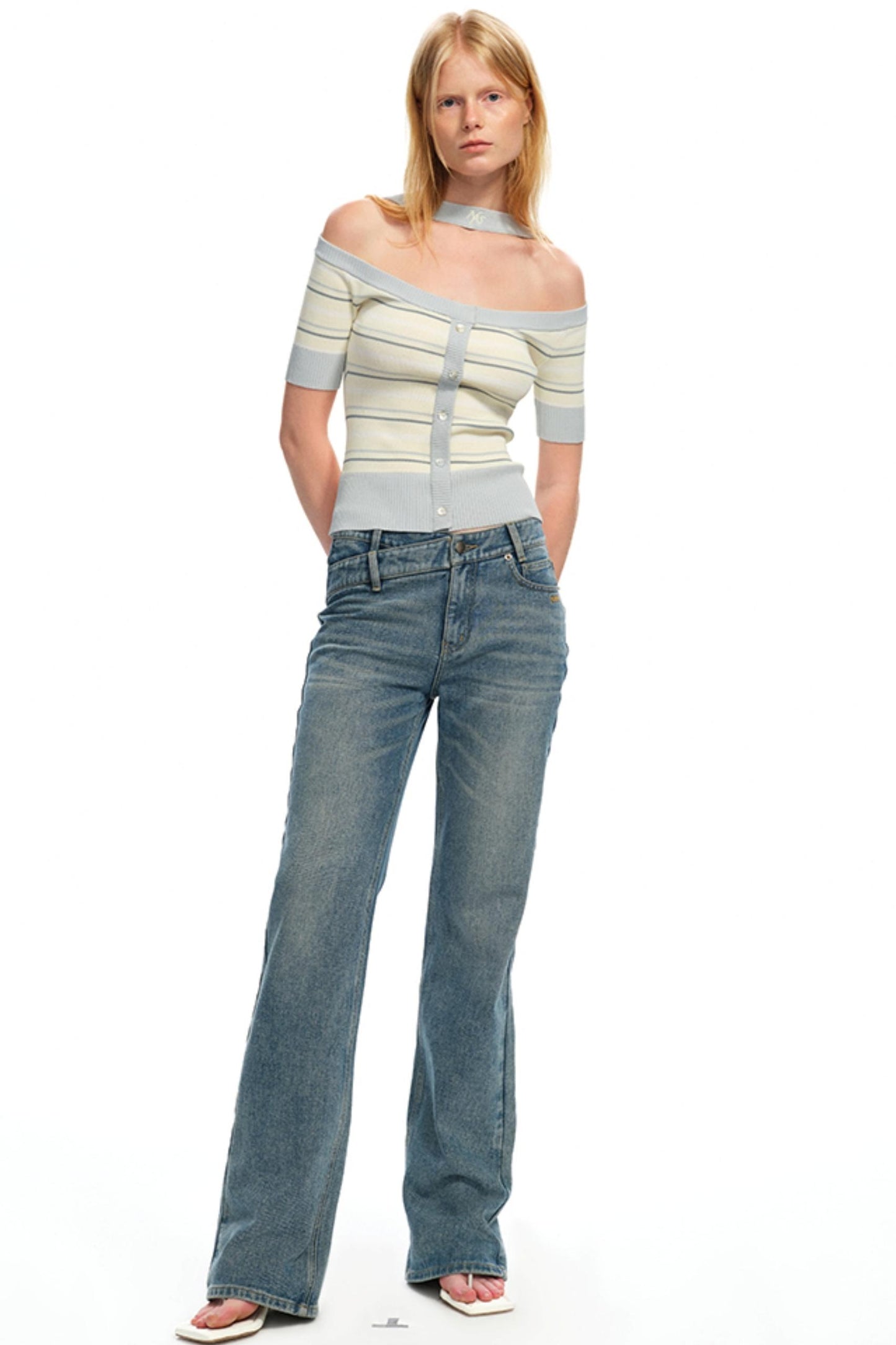 Slim Striped Mousse Tee