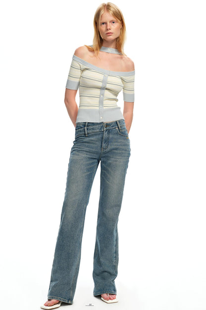 Slim Striped Mousse Tee