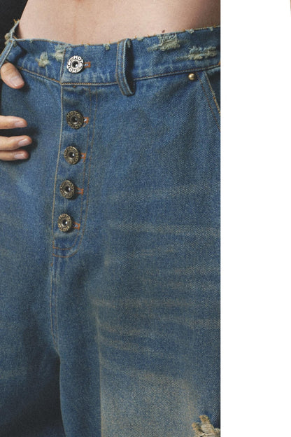 Distressed Denim Jeans