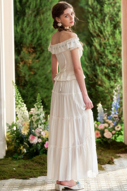 Chic Lace Summer Maxi Skirt Set-Up