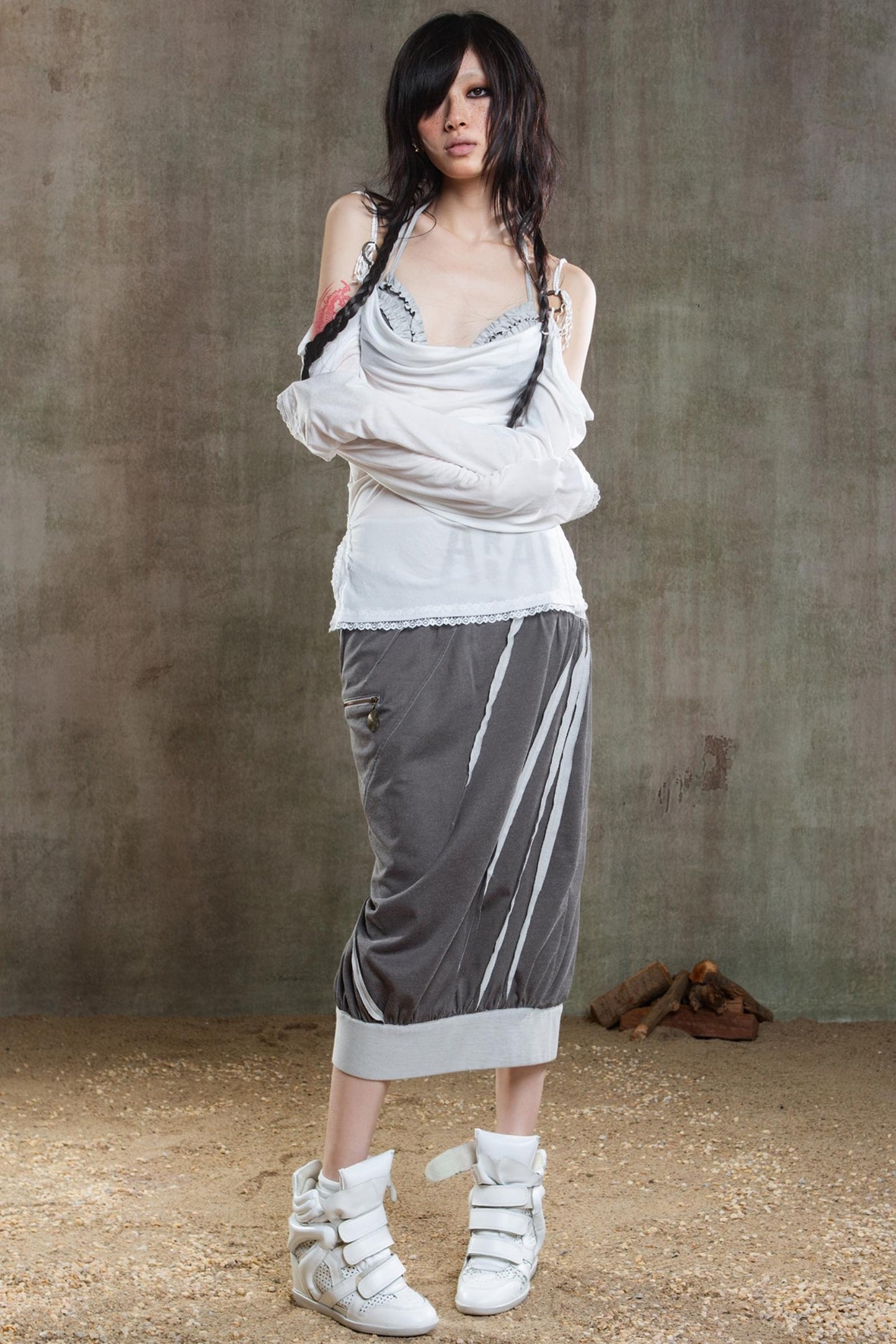 Retro Strapless Sunscreen T-Shirt