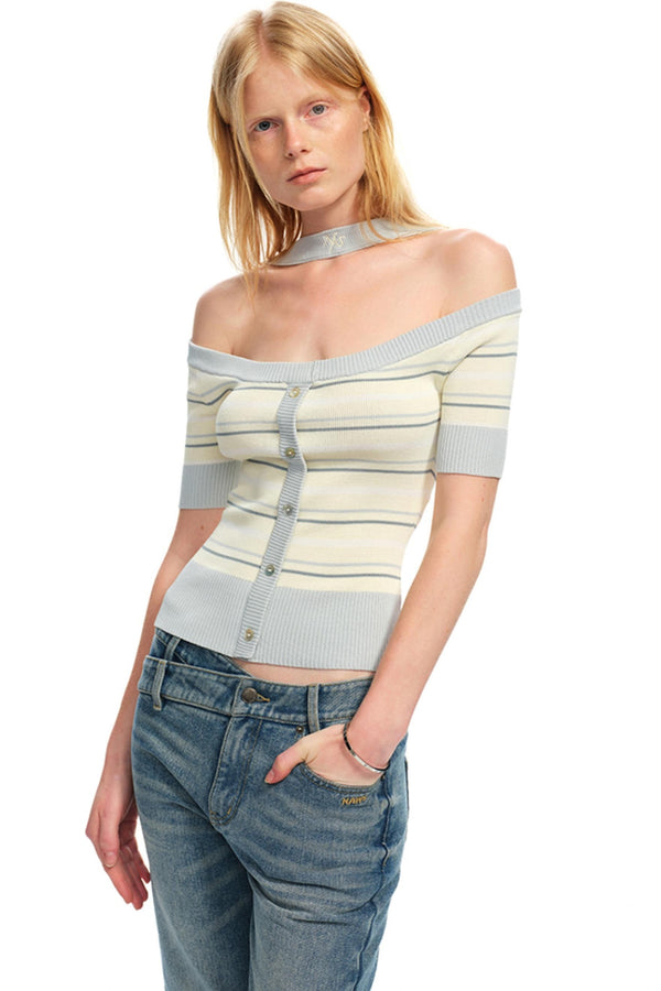 Slim Striped Mousse Tee