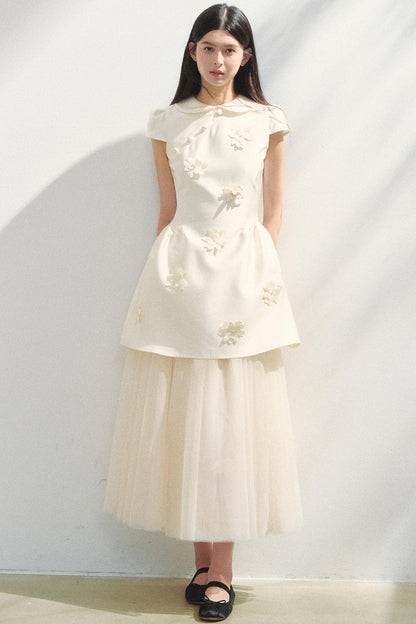 Floral Maiden Poncho Dress