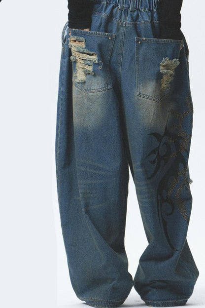 Distressed Denim Jeans