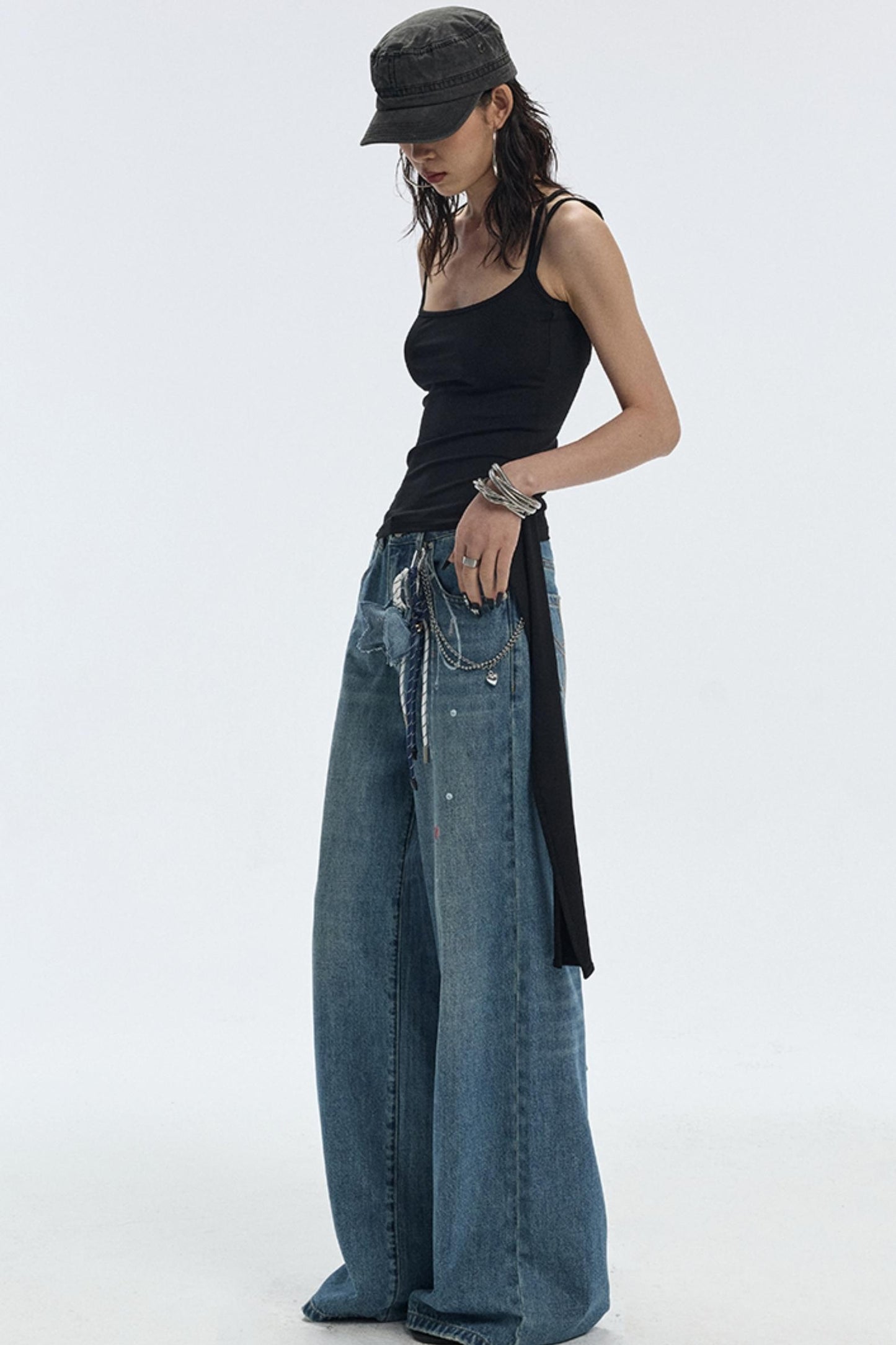 Ocean Chain Loose Womens Jeans