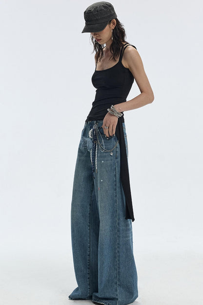 Ocean Chain Loose Womens Jeans