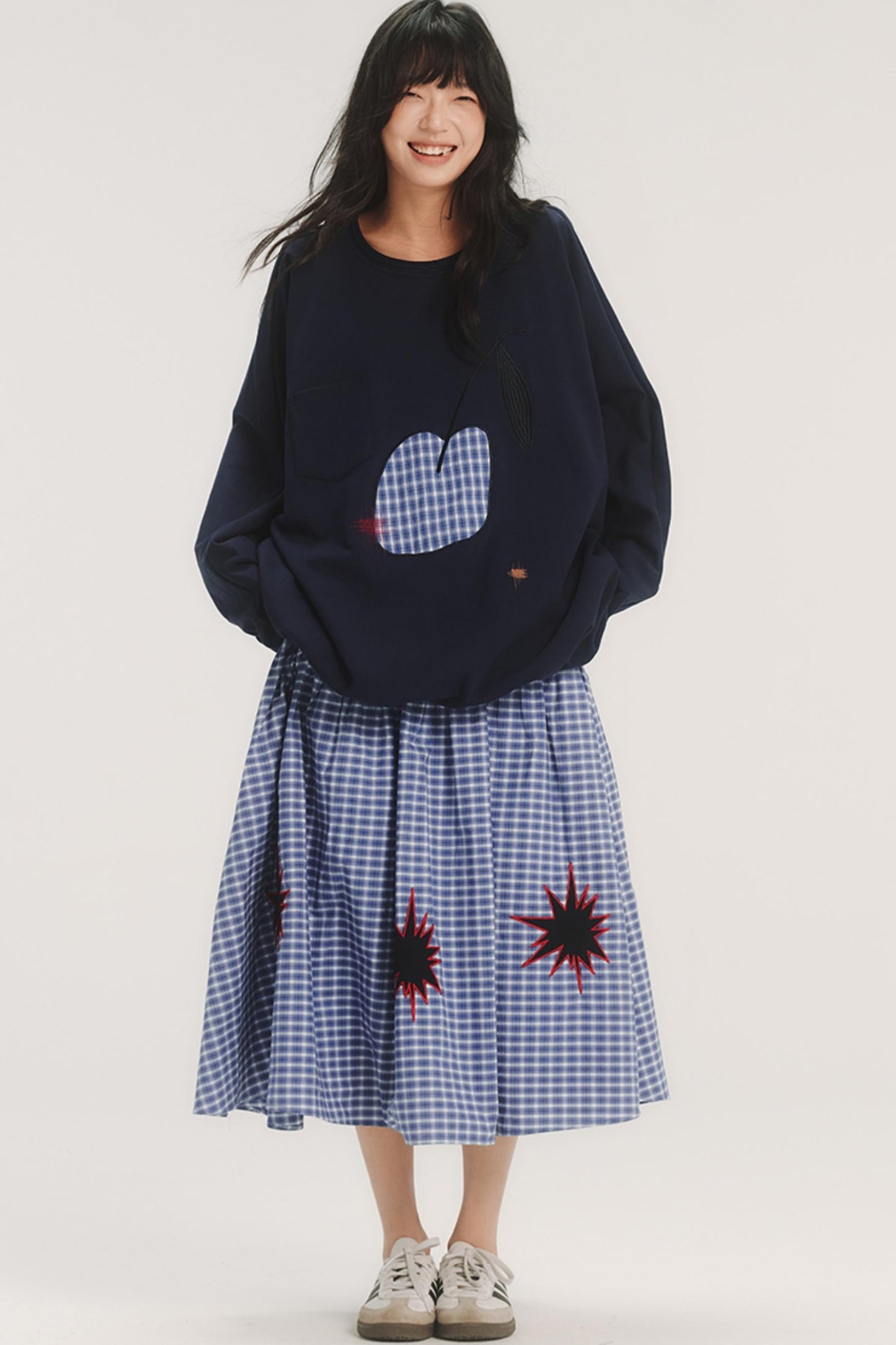 Patchwork Embroidery Sweatshirt