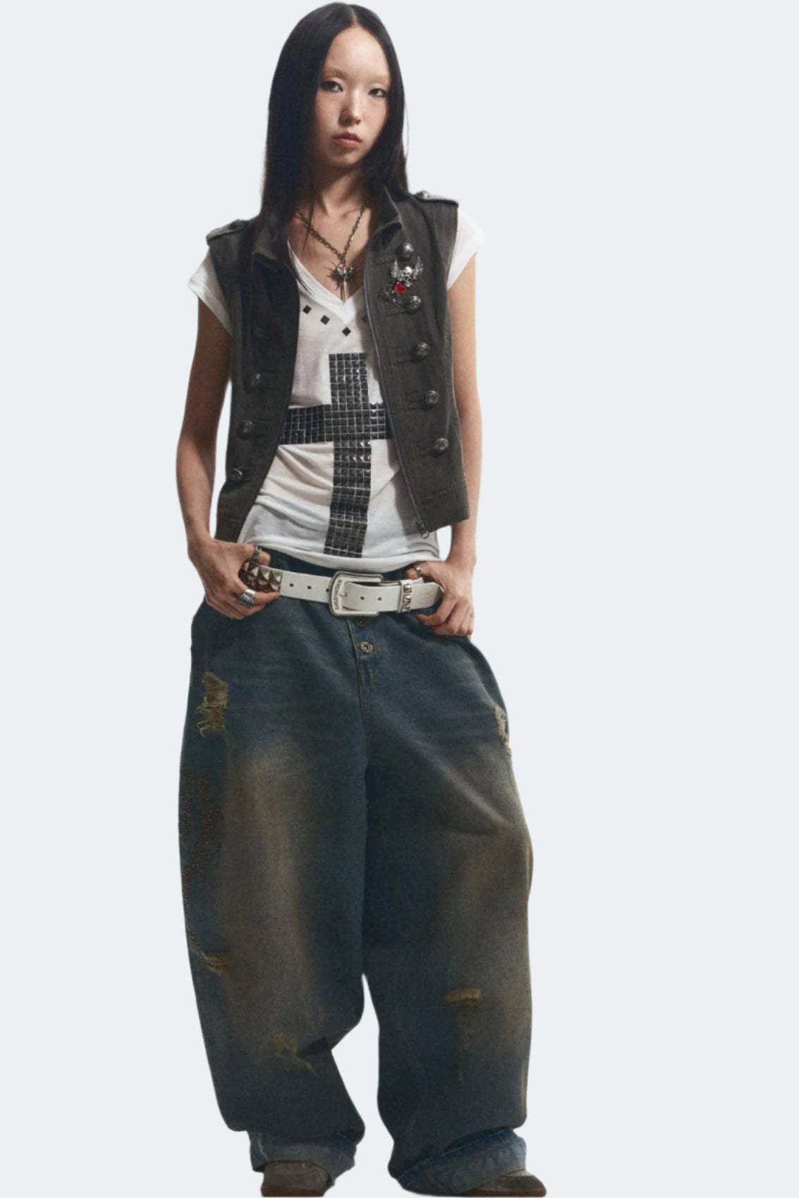 Distressed Denim Jeans