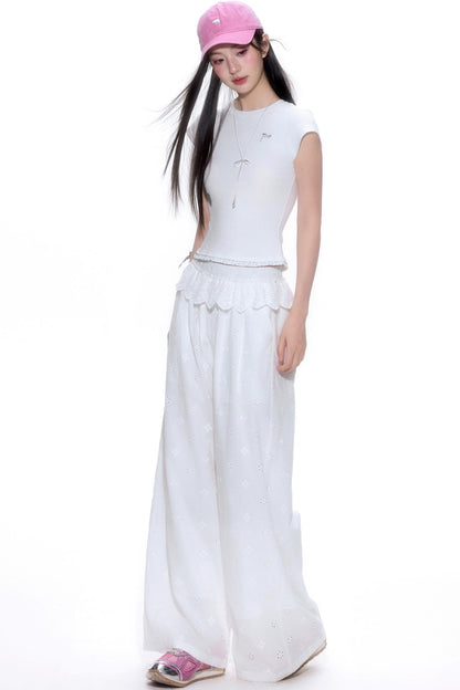 Summer Chic Polka Dot Lace Top