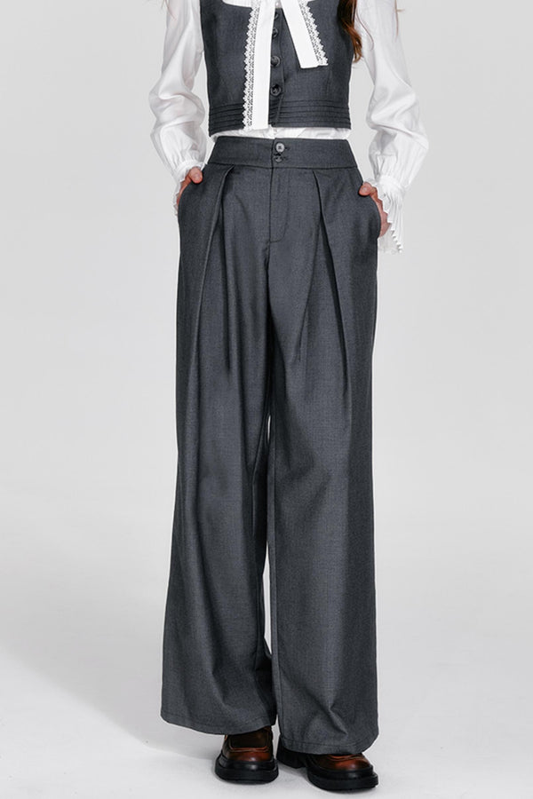 Vintage Square Collar Vest Set-Up