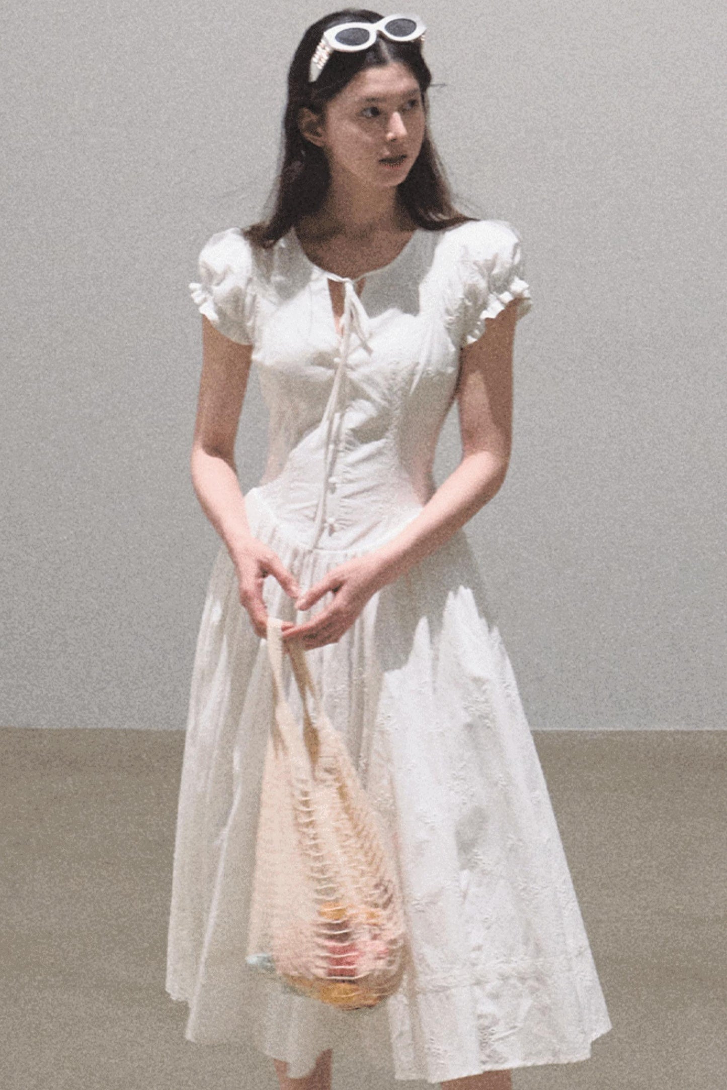 Lovefall Embroidered Cotton Tea Dress