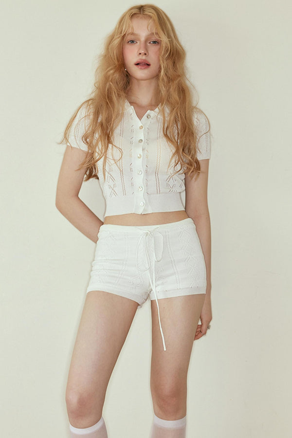 Floral Knit Cardigan Set-Up