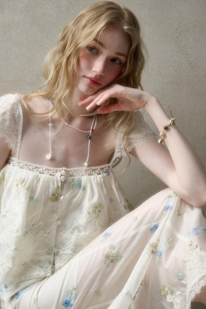 Airy Floral Ensemble Skirt Set-Up