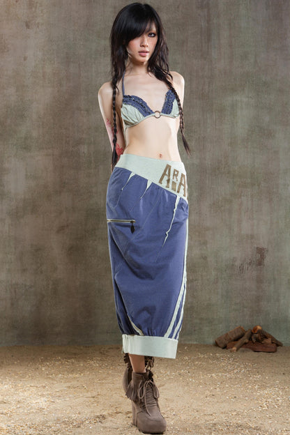 Colorful Punk Ruffle Bikini