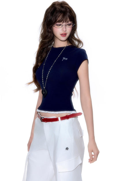 Summer Chic Polka Dot Lace Top