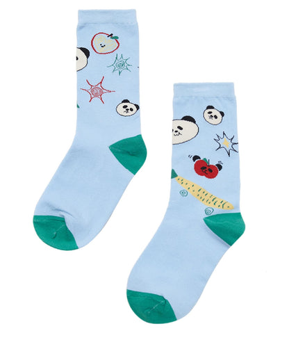 Retro Cartoon Panda Socks